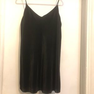 black ridge silk mini dress